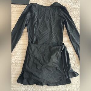 Black wrap dress